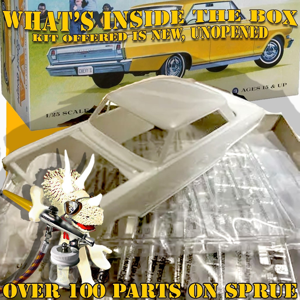 MOEBIUS MODELS 1220 1/25 1964 CHEVY II NOVA SUPER SPORT COUPE