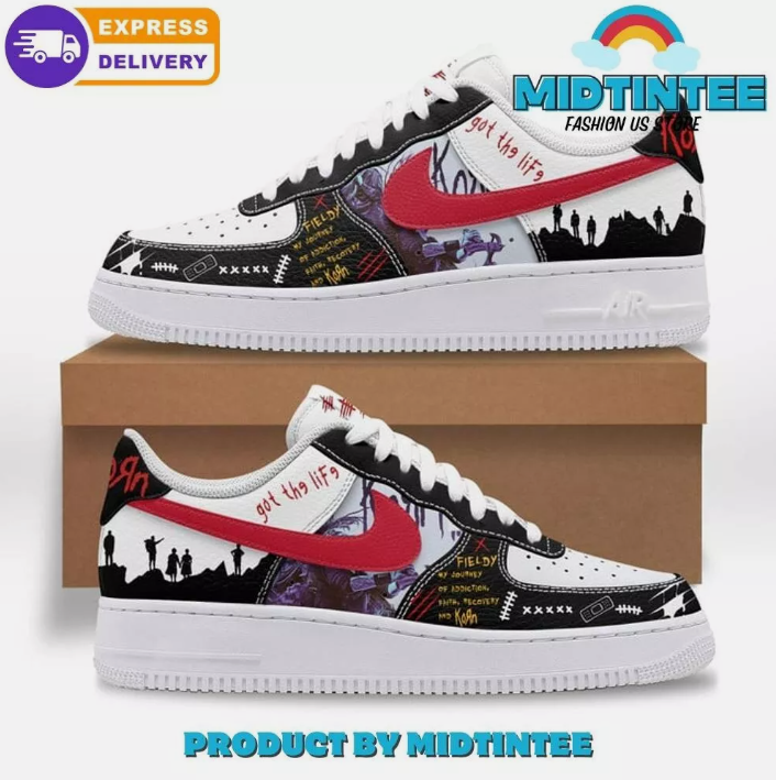 Korn Band Addiction Journey Air Force 1 Sneakers for Men and Women
