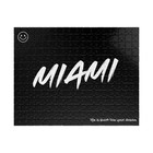 MIAMI Puzzle | Black Typographic Jigsaw Puzzle (252 Pieces)