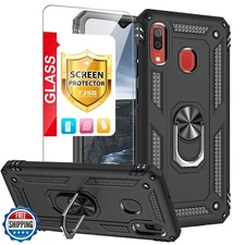 TJS Compatible with Samsung Galaxy A20 Case, Galaxy A30 Case, wit