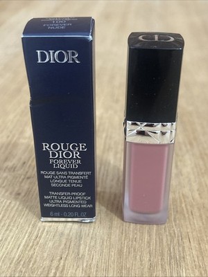 Dior Rouge Forever Liquid Matte Lipstick 100 Forever Nude Pink Velvet Finish