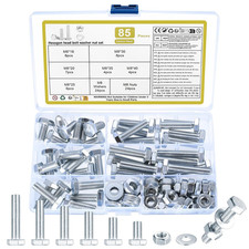 85 Pcs M8 Nuts and Bolts Set, M8 Hex Bolts and Nuts Set, Assorted Machine Screws