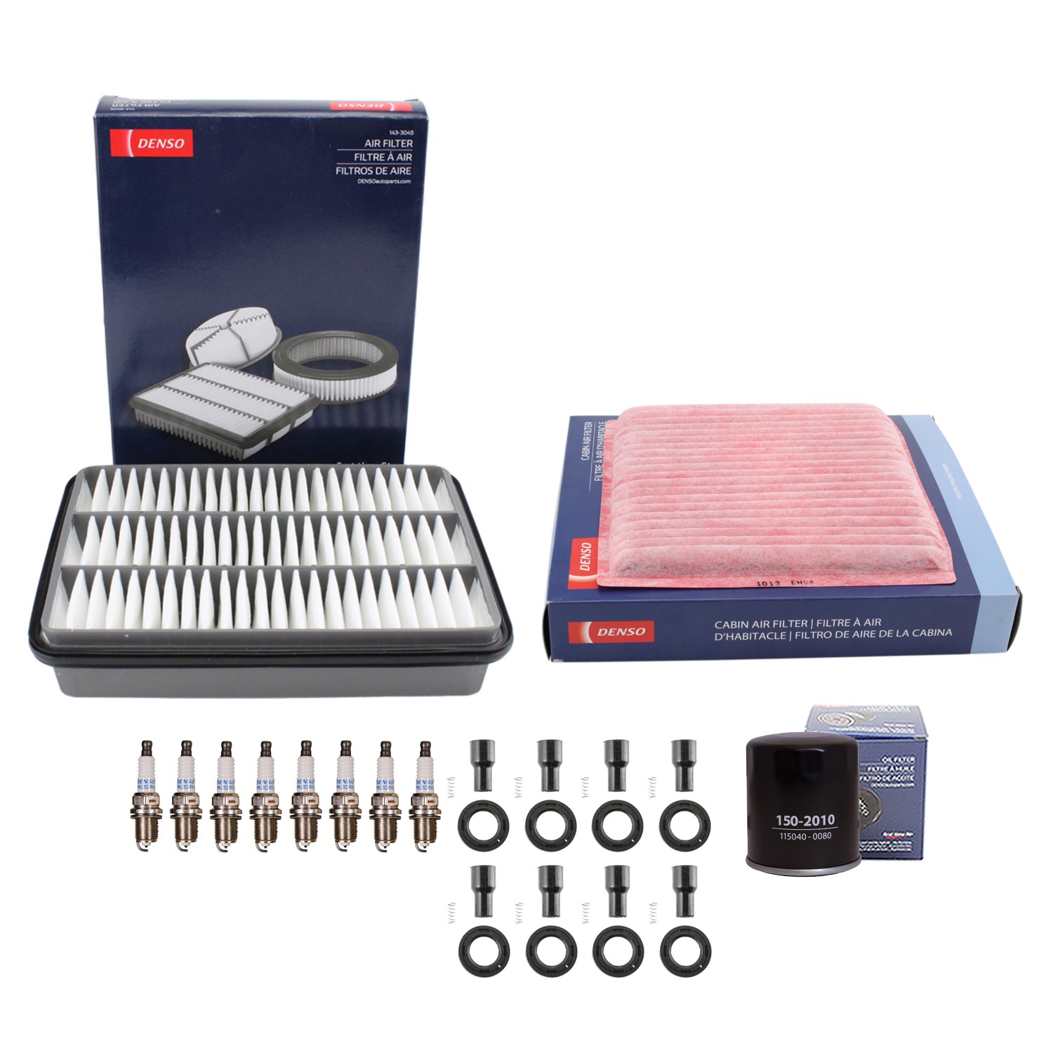 Denso Tune Up Kit 8 Spark Plugs  Boots Kit for 4Runner 4.7 V8 Auto 2UZ-FE 03-09
