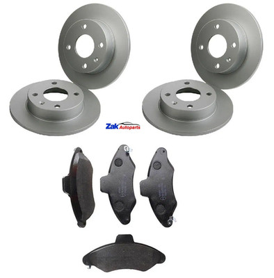 FOR FORD ESCORT 1.4 1.6 1.8 (91-01) FRONT 2 SOLID BRAKE DISCS AND PADS SET