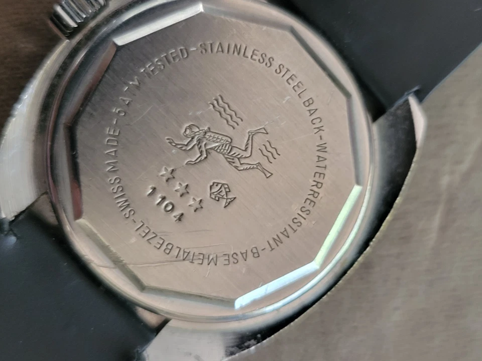 RELOJ PULSERA HOMBRE GROVANA VINTAGE REF.1104, 17 JOYAS 5ATM PROBADO HECHO EN SUIZA Foto 3 de 4