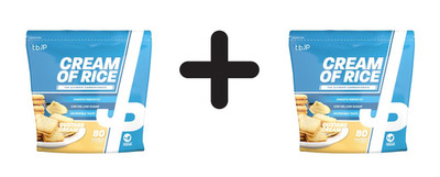 2 x Trained by JP Cream of Rice, Custard Cream - 2000g (11,50 EUR/kg)