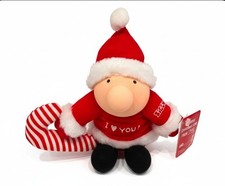 Vintage Ziggy Plush Santa Candy Cane Christmas Love w/Original Tags I LOVE YOU 