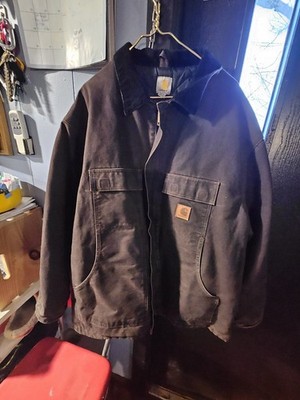 Carhartt Heavy Duty Brown Work Coat 3xl C26 DKB