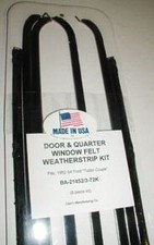 Door Window Felt Kit 1952 1953 1954 Ford Customline Club Coupe 72b