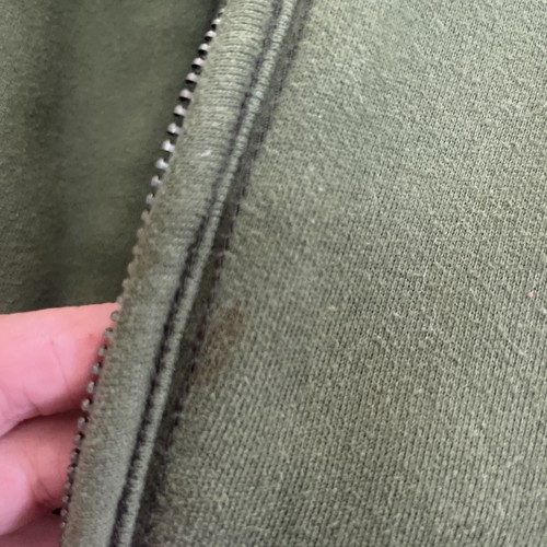 Y2K 2000S Fur Lined Abercrombie & Fitch Womens Olive Green Hoodie Size Med EUC - Picture 12 of 12