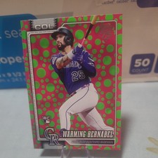 2026 Topps Series 1 - Warming Bernabel #55 Holiday Polka Dots Green/Pink