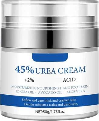 DMQ 45% Urea Cream 50g - Foot & Hand Cream for Very Dry Skin, Cracked Heels Repair,