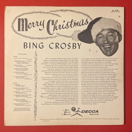 Bing Crosby / Merry Christmas LP Decca Mono Black Label 1st Press VG!!! - Picture 4 of 4