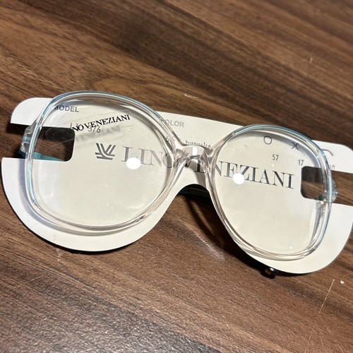 NEW Vtg. LINO VENEZIANI Glasses Frames Turquoise Arms Retro Lg Round NOS Italy - Picture 2 of 10