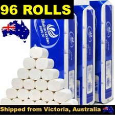 96 ROLLS TOILET PAPER SOFT & STRONG HIGH QUALITY BULK TISSUE 4 PLY AU STOCK