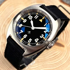 20ATM Retro 36mm Tandorio Black Dial Sapphire Glass NH35A Automatic Men's Watch