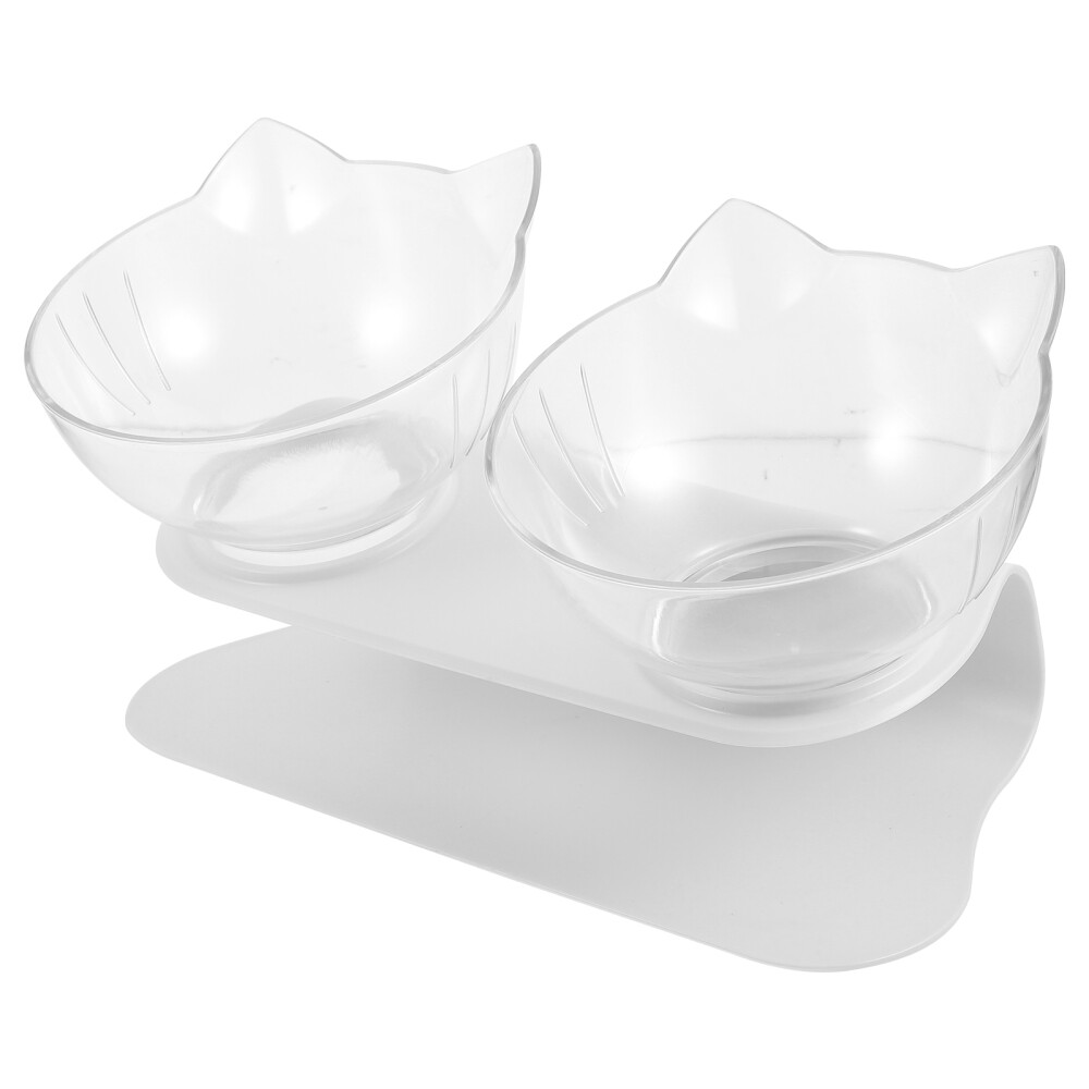 Raised Puppy Food Bowl Elevated Cat Feeder Plastic Pet Bowl eBay