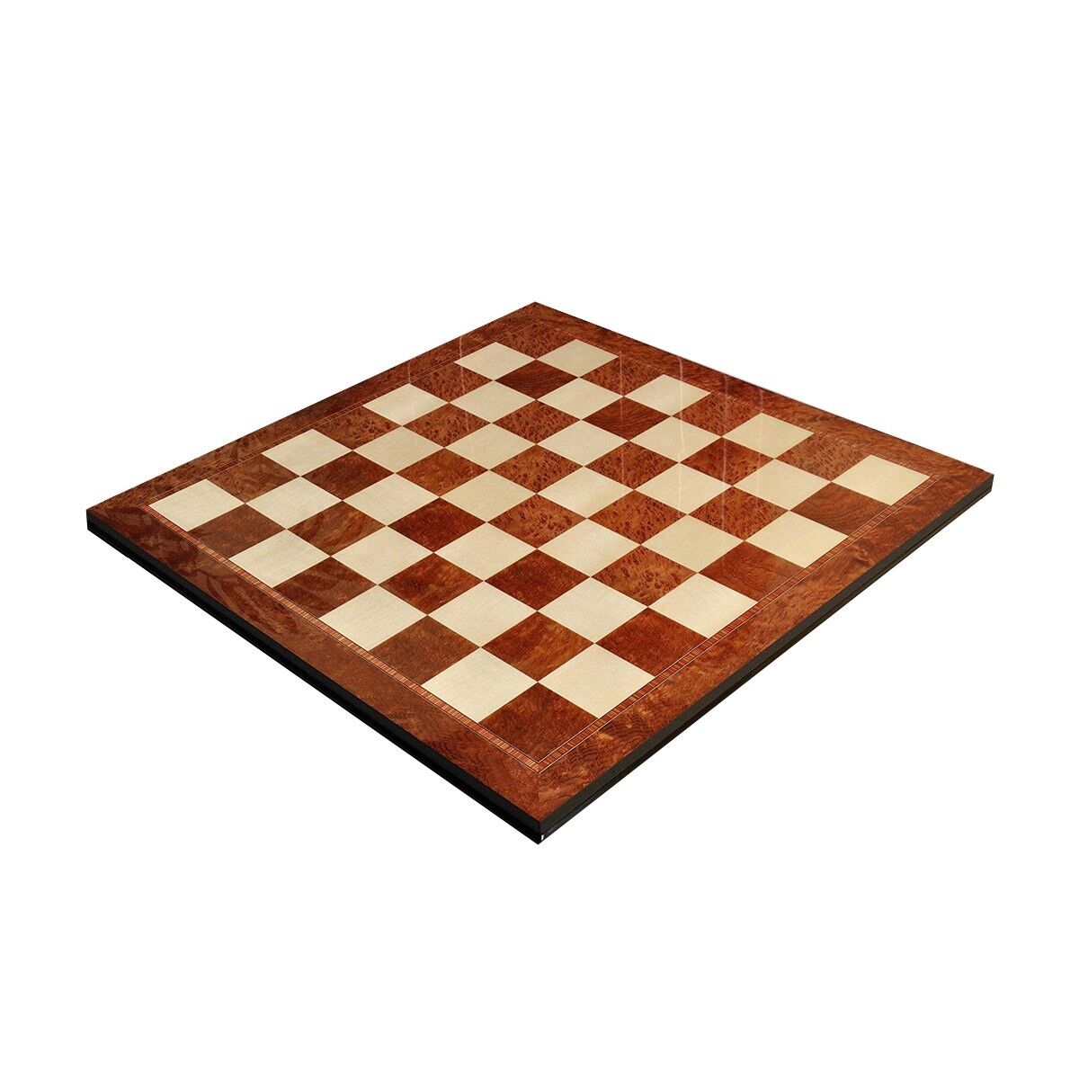 Vavona Burl & Maple Superior Traditional Chess Board - 2.5" Squares