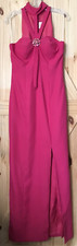 Vintage Alyce Designs Women’s Size 8 Dress Hot Pink Gown Maxi Leg Split