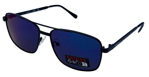 Guess Sunglass Mens Black Metal Aviator, Smoke Mirror Lens GO00024. 1C - Bild 1 von 12