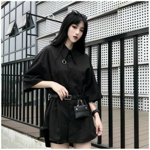 Lady Blouse Shirt Top Short Sleeve 