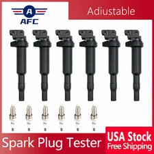 6X Ignition Coils-6X Iridium Spark Plugs For BMW 128i 328i 525i 528i Z4 3.0L AFC