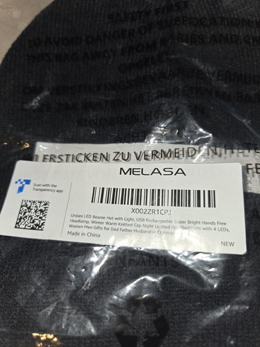 New Melasa Unisex LED Beanie Light Rechargeable Winter Warm Knitted Headlight - 第 4/4 張圖片