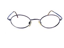 Vtg Tommy Hilfiger Silver Metal Oval Eyeglasses Italy TH151 229 45 21 145