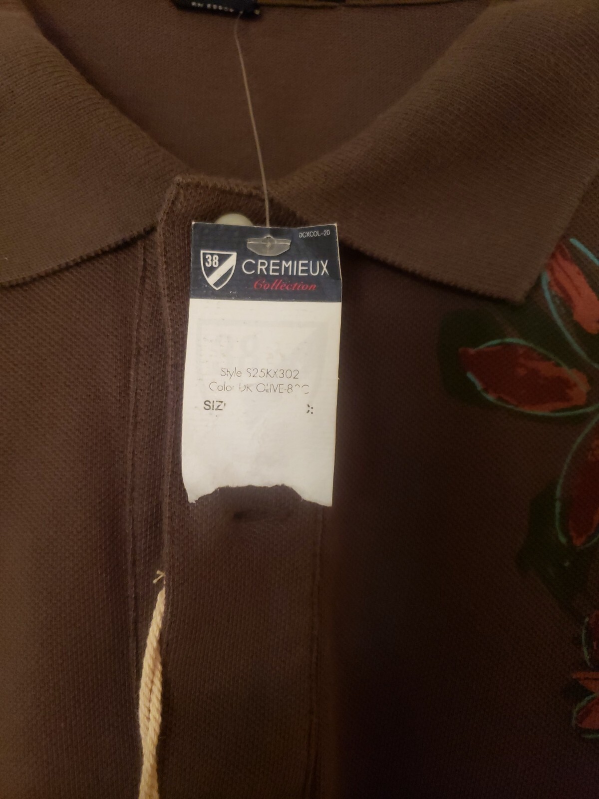  Daniel Cremieux Short Sleeve Shirt Large, Safari Sunset, Olive Color