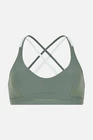 Pocket Sport Women's Gym Sport Bra Size XS Claude in Sage & White Accents