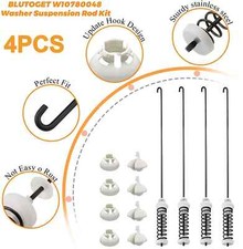 W10780048 Washer Suspension Rod Kit Damper Assembly for Whirlpool Kenmore 4Pcs