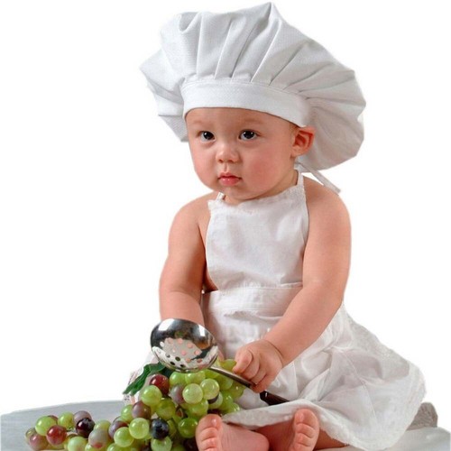 Cute Baby Chef Apron And Hat Cook Costume Kids Costumes Photos Photography Prop - Picture 4 of 7