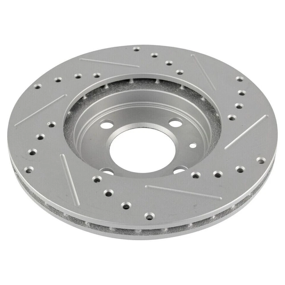 Performance Brake Rotor Drilled Slotted Front G-Coated Pair for VW - Image 3 of 4