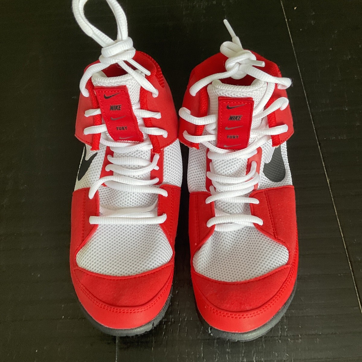 Nike Fury‎ Combat Red White Black Wrestling Shoes boxing Mens AO2416-601 Size 11 Nike Fury Combat Red Wrestling & Boxing & MMA Shoes Sz 11.5  main image 3