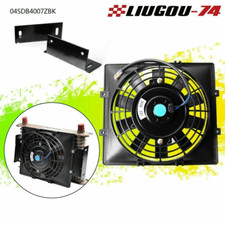 12v 80w Universal 7 Pull Push Electric Engine Slim Cooling Oil Cooler Fan Usa