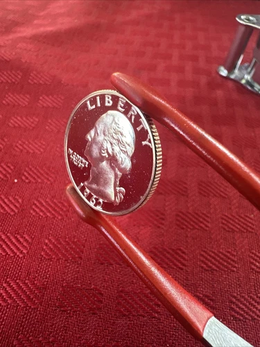 1962 Washington Quarter Proof 90% Silver Frosty Gem Rainbow Toning Forming