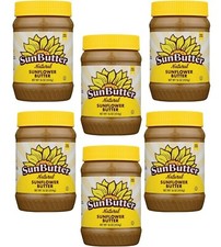 SunButter Natural Sunflower Butter - Gluten-Free, Nut-Free, Non-GMO 6 Pack, 16oz