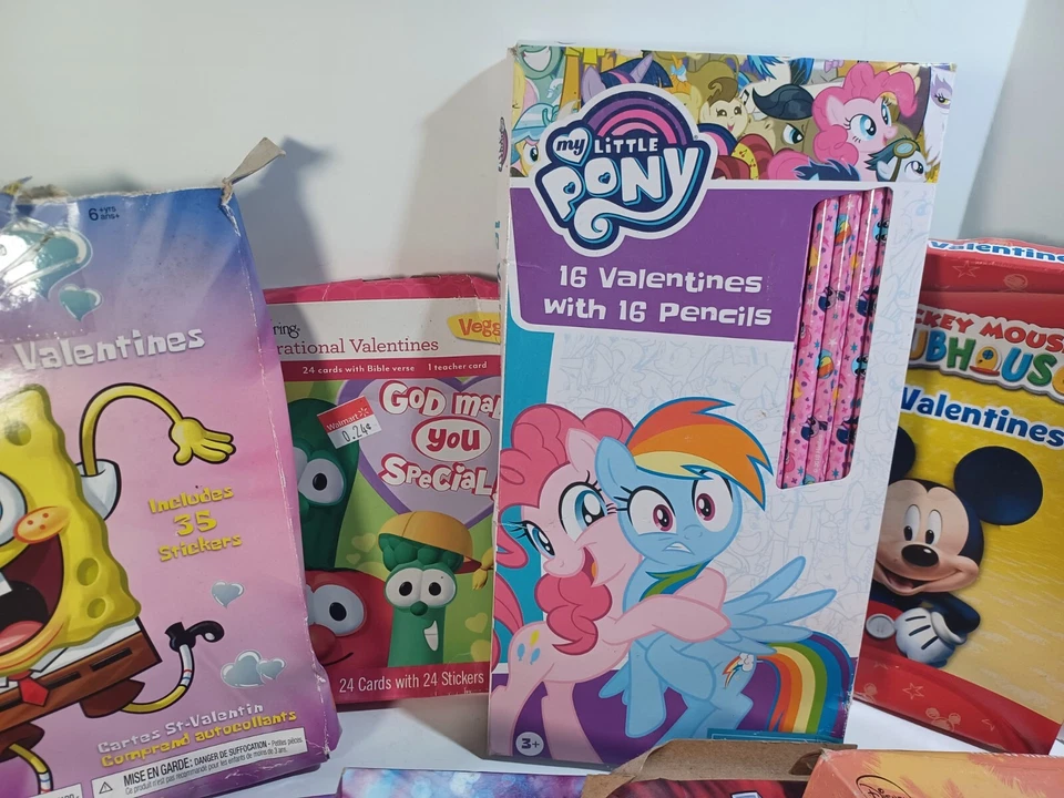 Huge Vintage CARTOON Lot Classroom Exchange Valentines Day Cards - Image 3 of 4