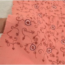 Sanskriti Vintage Long Shawl Handmade Ari Work Pure Woollen Scarf Throw Stole