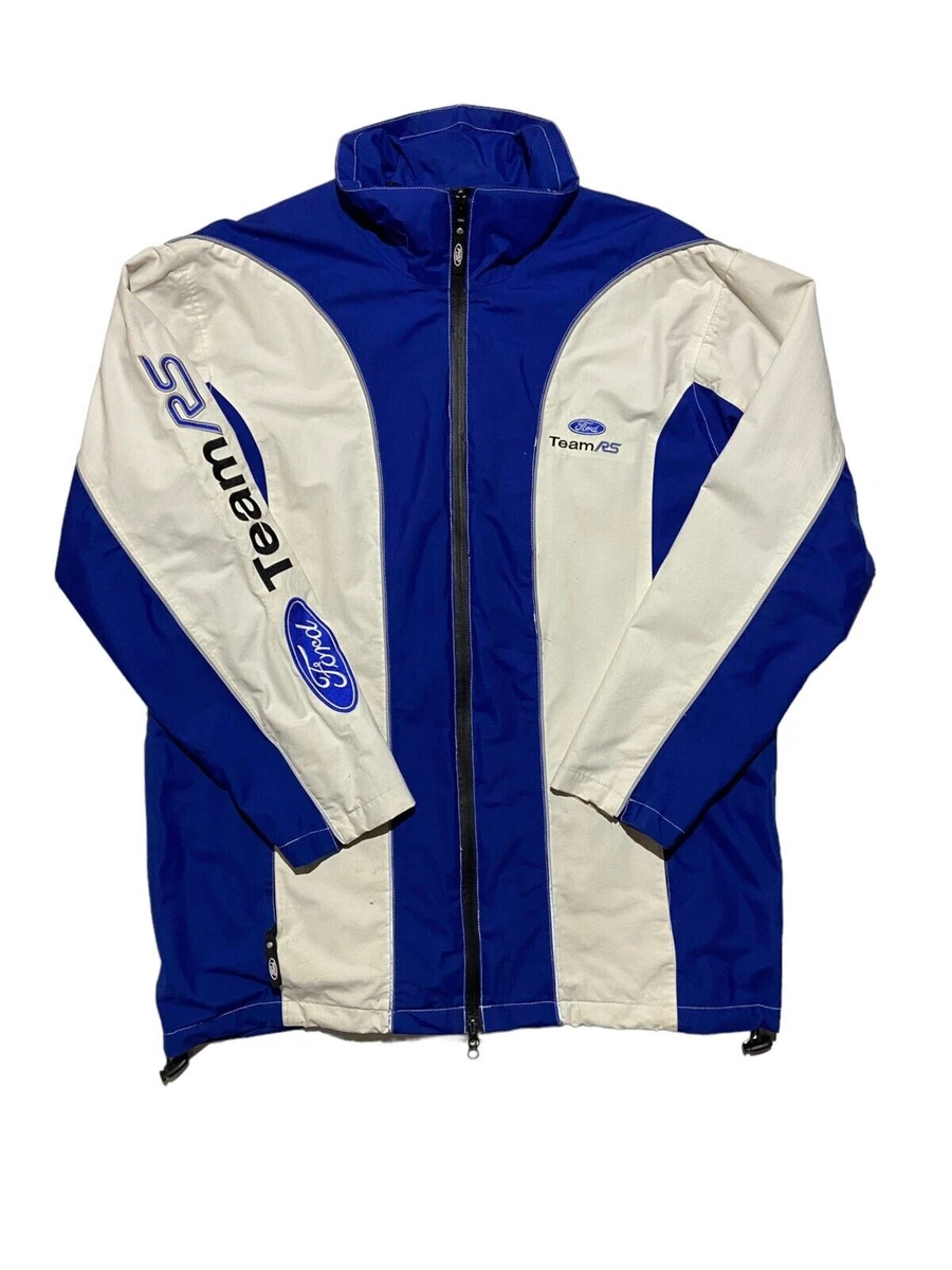 Ford racing jacket blue and best sale white