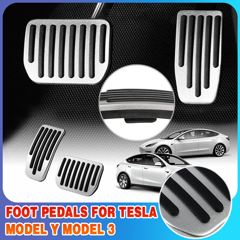 Performance Foot Pedal Aluminium Pad Covers Tesla Model Y/3 2017-23 Accessory