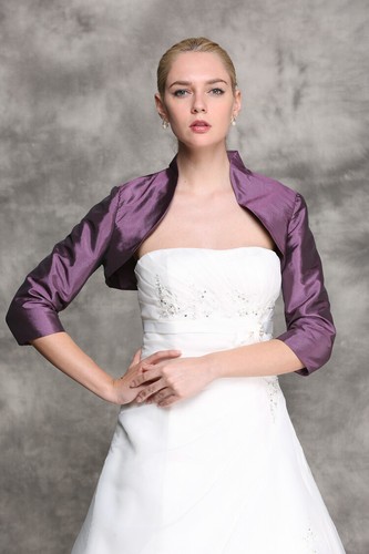 HBH Brautmoden Taffeta Bolero Jacke m langen Ärmeln, Gr.34-58 in mehreren Farben - Bild 1 von 18