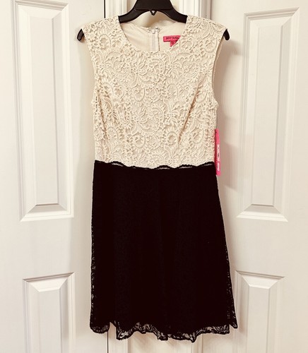 Betsey Johnson Sleeveless Lace Dress, Size-8