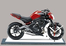 MOTO KAWASAKI ER6N ROSSO-23, MODELLINI DI MOTO MINIATURA IN DELL'OROLOGIO