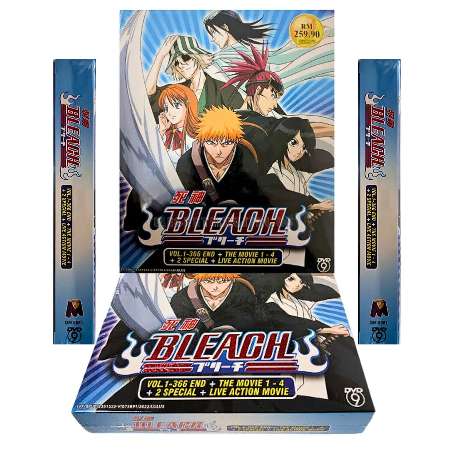 BLEACH + LIVE ACTION MOVIE - ANIME TV DVD (1-366 EPS+4 MOVIES+2 SPECIAL)  ENG SUB