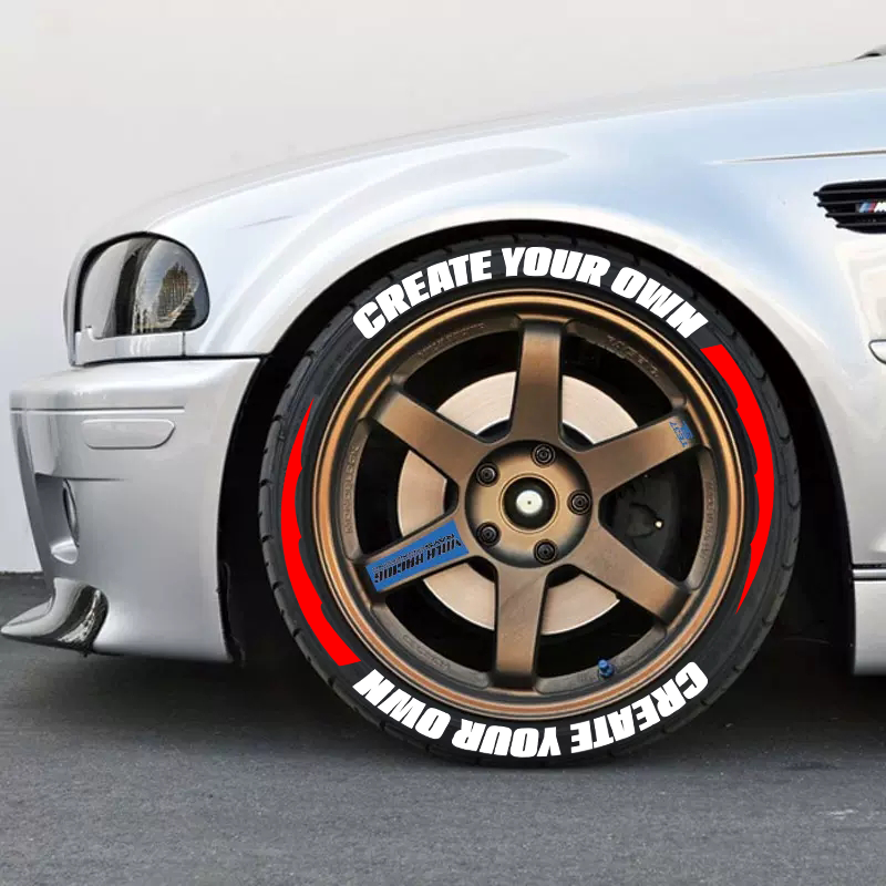 For 4 Tire Permanent Tire Letters NITTO Sticker Red Flag 1.06 - Foto 8
