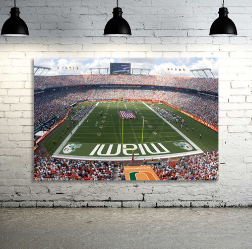 Miami Hurricanes Stadium The U - University of Miami Hard Rock Stadium Print - Bild 3 von 3