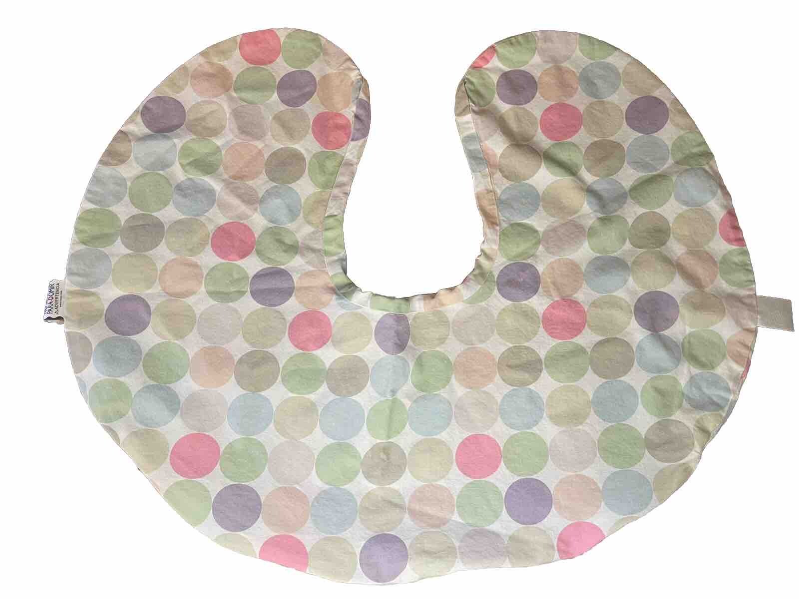 Boppy Pillow Cover Nursing & Support Slipcover -Pastel Circles Neutral Boy Girl-image