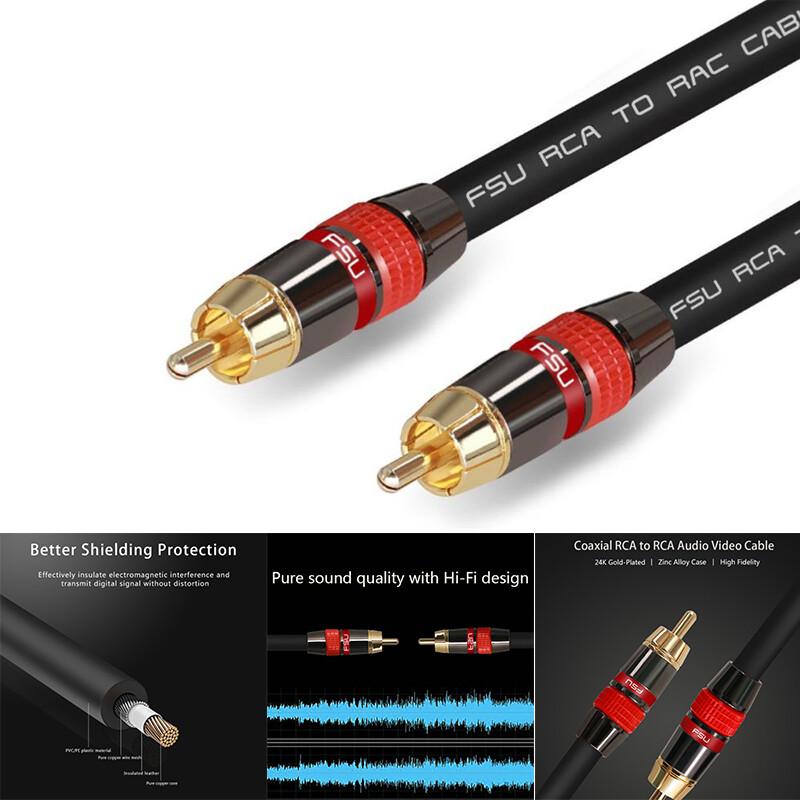 Câble Audio Numérique Oehlbach NF 113 - RCA Coaxial S/PDIF 75 Ohm - 1m - Blindage Double - Contacts Or