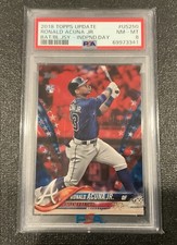 2018 Topps Update RONALD ACUNA JR RC Independence Day /76 #US250 PSA 8 NM-MT